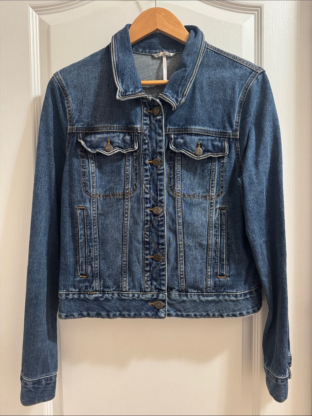 Free People Classic Blue Denim Jacket